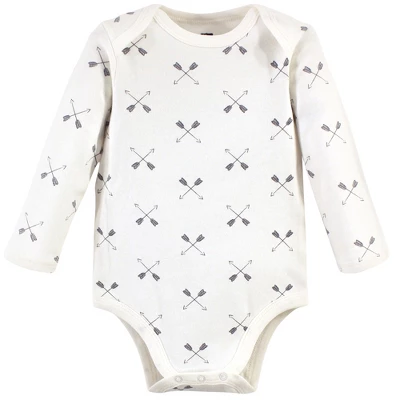 Hudson Baby Cotton Long-Sleeve Bodysuits 5pk, Gray Forest 5 Hudson Baby Cotton Long-Sleeve Bodysuits 5pk, Gray Forest - Image 5