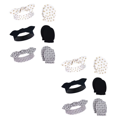 Hudson Baby Infant Girl Cotton Headband And Scratch Mitten Set, Xoxo 12-Piece, 0-6 Months 1 Hudson Baby Infant Girl Cotton Headband And Scratch Mitten Set, Xoxo 12-Piece, 0-6 Months