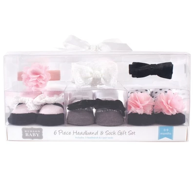 Hudson Baby Infant Girl Headband And Socks Giftset 6pc, Little Lady, One Size 1 Hudson Baby Infant Girl Headband And Socks Giftset 6pc, Little Lady, One Size