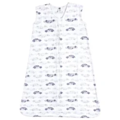 Hudson Baby Infant Boy Cotton Sleeveless Wearable Sleeping Bag, Sack, Blanket, Classic Cars