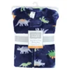 Hudson Baby Boy Plush Sleeping Bag, Sack, Blanket, Long-Sleeve Dinosaurs