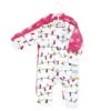 Hudson Baby Infant Girl Plush Jumpsuits, Pink Christmas Lights