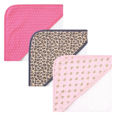 Hudson Baby Infant Girl Cotton Rich Hooded Towels, Leopard, One Size 2 Hudson Baby Infant Girl Cotton Rich Hooded Towels, Leopard, One Size - Image 2