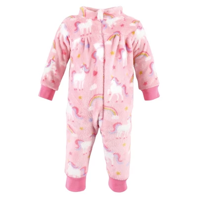 Hudson Baby Infant Girl Plush Jumpsuits, Celestial Unicorn 2 Hudson Baby Infant Girl Plush Jumpsuits, Celestial Unicorn - Image 2