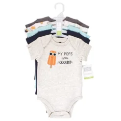 Hudson Baby Infant Boy Cotton Bodysuits, Family Popsicle