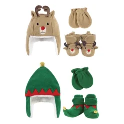 Hudson Baby 6Pc Trapper Hat, Mitten And Bootie Set, Green Elf Reindeer -Hudson Baby Store GUEST 3ebfc0aa 0a0c 4714 a0b9 9247be3cfbf4