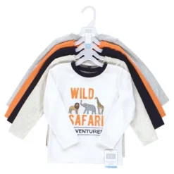 Hudson Baby Infant And Toddler Boy Long Sleeve T-Shirts, Cool Safari