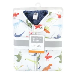 Hudson Baby Unisex Baby Mink With Faux Shearling Inner Sleeping Bag, Sack, Blanket, Dinosaurs