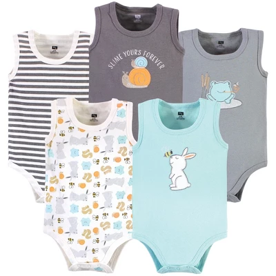 Hudson Baby Unisex Baby Cotton Sleeveless Bodysuits, Bunny And Bee 7 Hudson Baby Unisex Baby Cotton Sleeveless Bodysuits, Bunny And Bee - Image 7