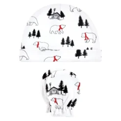 Hudson Baby Unisex Baby Cotton Cap And Scratch Mitten Set, Buffalo Plaid Bear, 0-6 Months -Hudson Baby Store GUEST 44d128be 1b0d 4e72 8894 3be4dea23dcf