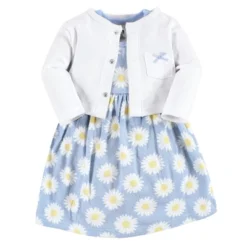 Hudson Baby Infant Girl Cotton Dress And Cardigan Set, Blue Daisy -Hudson Baby Store GUEST 45d14fd3 c0c0 428c b704 c64f1a8234f2