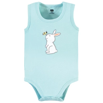 Hudson Baby Unisex Baby Cotton Sleeveless Bodysuits, Bunny And Bee 2 Hudson Baby Unisex Baby Cotton Sleeveless Bodysuits, Bunny And Bee - Image 2