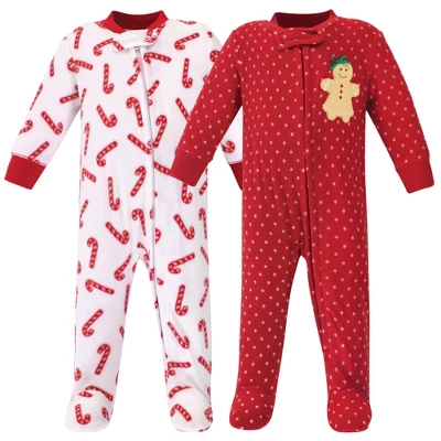 Hudson Baby Infant Girl Fleece Zipper Sleep And Play 2pk, Sugar Spice 2 Hudson Baby Infant Girl Fleece Zipper Sleep And Play 2pk, Sugar Spice - Image 2