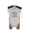 Hudson Baby Infant Boy Cotton Bodysuit And Pant Set, Football Huddles Short-Sleeve