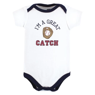 Hudson Baby Cotton Bodysuits, Sports Stripes 3 Hudson Baby Cotton Bodysuits, Sports Stripes - Image 3
