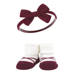 Hudson Baby Infant Girls Headband And Socks Giftset, Burgundy Black, One Size -Hudson Baby Store GUEST 4e53174c ebac 4416 901a dec06c9449af