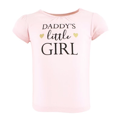 Hudson Baby Infant Girl Short Sleeve T-Shirts, Girl Daddy 4 Hudson Baby Infant Girl Short Sleeve T-Shirts, Girl Daddy - Image 4