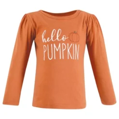 Hudson Baby Infant And Toddler Girl Long Sleeve T-Shirts, Fall Pumpkin Spice -Hudson Baby Store GUEST 4ff71747 ee51 4415 9c85 a64cc2985684