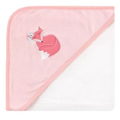 Hudson Baby Infant Girl Cotton Rich Hooded Towels, Pink Fox, One Size -Hudson Baby Store GUEST 50224f42 5c89 4487 8e4b a0a76df6855c
