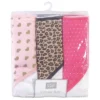 Hudson Baby Infant Girl Cotton Rich Hooded Towels, Leopard, One Size