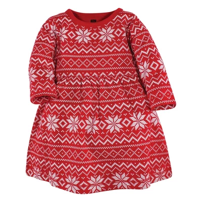 Hudson Baby Infant And Toddler Girl Cotton Dresses, Christmas Forest 3 Hudson Baby Infant And Toddler Girl Cotton Dresses, Christmas Forest - Image 3