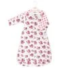 Hudson Baby Infant Girl Cotton Long-Sleeve Wearable Sleeping Bag, Sack, Blanket, Roses