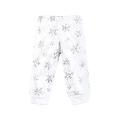 Hudson Baby Girls Thermal Preemie Layette Set 4pc Short Sleeve Outfit, Snowflake, Preemie 4 Hudson Baby Girls Thermal Preemie Layette Set 4pc Short Sleeve Outfit, Snowflake, Preemie - Image 4