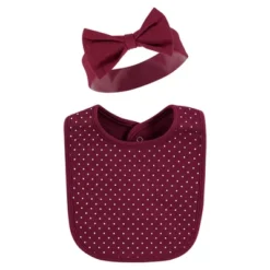 Hudson Baby Infant Girl Cotton Bib And Headband Or Caps Set, Pumpkin Spice Date, One Size -Hudson Baby Store GUEST 553dc589 1be2 44c7 a49f ec4ce0db2d4a