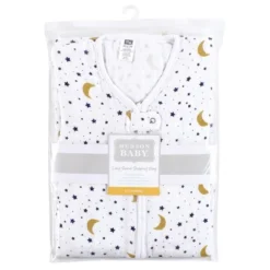 Hudson Baby Unisex Baby Long Sleeve Muslin Sleeping Bag, Wearable Blanket, Sleep Sack, Moon
