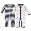 Hudson Baby Infant Boy Cotton Coveralls 2pk, Sailboat