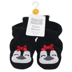 Hudson Baby Infant And Toddler Girl Cozy Fleece Booties, Girl Penguin