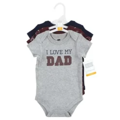 Hudson Baby Infant Boy Cotton Bodysuits, Love Dad