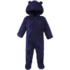 Hudson Baby Faux Shearling Bunting 1pk, Navy Bear