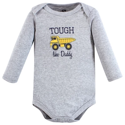 Hudson Baby Infant Boy Cotton Long-Sleeve Bodysuits, Construction 2 Hudson Baby Infant Boy Cotton Long-Sleeve Bodysuits, Construction - Image 2