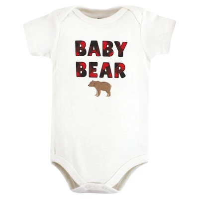Hudson Baby Cotton Bodysuits, Brown Bear 2 Hudson Baby Cotton Bodysuits, Brown Bear - Image 2