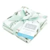 Hudson Baby Infant Girl Flannel Washcloths, Eucalyptus 10Pk, One Size