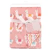 Hudson Baby Infant Girl Plush Mink Blanket, Llama, One Size
