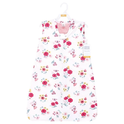 Hudson Baby Girls Plush Faux Fur Sleeping Bag, Wearable Blanket, Butterfly Floral 1 Hudson Baby Girls Plush Faux Fur Sleeping Bag, Wearable Blanket, Butterfly Floral