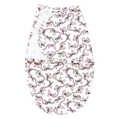 Hudson Baby Infant Girl Plush Faux Fur Swaddle Wrap, Pink Bows, 0-3 Months 2 Hudson Baby Infant Girl Plush Faux Fur Swaddle Wrap, Pink Bows, 0-3 Months - Image 2