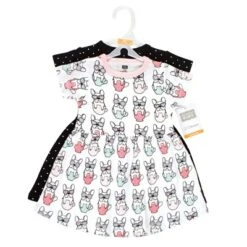 Hudson Baby Baby Girls Cotton Dresses, Bonjour