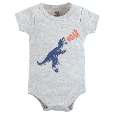Hudson Baby Infant Boy Cotton Bodysuit, Shorts And Shoe Set, Dino Roar 2 Hudson Baby Infant Boy Cotton Bodysuit, Shorts And Shoe Set, Dino Roar - Image 2