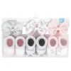 Hudson Baby Infant Girls Headband And Socks Giftset, Basic Pink Floral, One Size