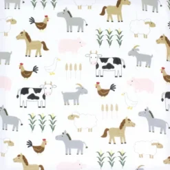 Hudson Baby Infant Changing Pad Cover, Cute Farm, One Size