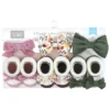 Hudson Baby Infant Girl Headband And Socks Giftset, Fall Botanical, One Size