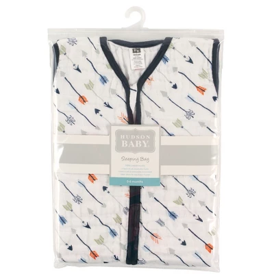 Hudson Baby Infant Boy Muslin Cotton Sleeveless Wearable Sleeping Bag, Sack, Blanket, Arrow 1 Hudson Baby Infant Boy Muslin Cotton Sleeveless Wearable Sleeping Bag, Sack, Blanket, Arrow