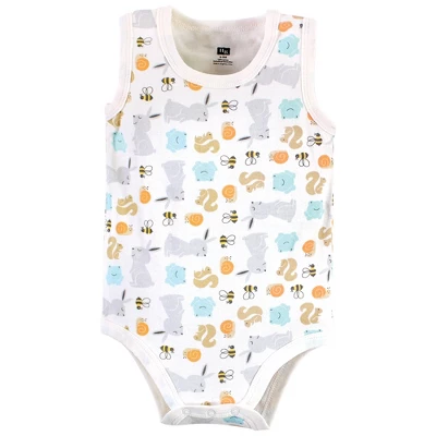 Hudson Baby Unisex Baby Cotton Sleeveless Bodysuits, Bunny And Bee 3 Hudson Baby Unisex Baby Cotton Sleeveless Bodysuits, Bunny And Bee - Image 3