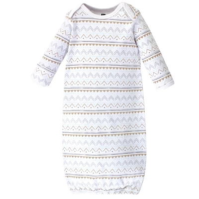 Hudson Baby Infant Cotton Long-Sleeve Gowns 4pk, Gray Elephant, 0-6 Months 3 Hudson Baby Infant Cotton Long-Sleeve Gowns 4pk, Gray Elephant, 0-6 Months - Image 3