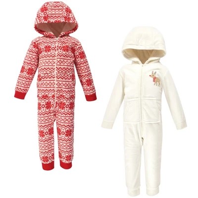Hudson Baby Toddler Fleece Jumpsuits, Coveralls, And Playsuits 2pk, Reindeer 3 Hudson Baby Toddler Fleece Jumpsuits, Coveralls, And Playsuits 2pk, Reindeer - Image 3