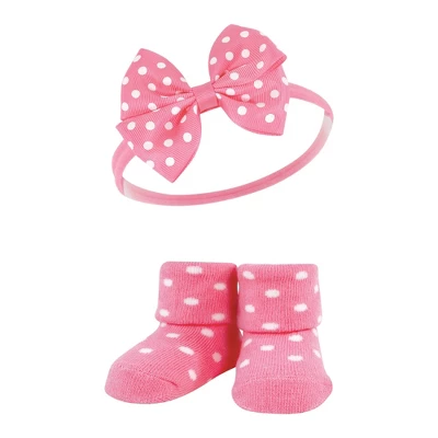 Hudson Baby Infant Girls Headband And Socks Giftset, Dinosaurs, One Size 4 Hudson Baby Infant Girls Headband And Socks Giftset, Dinosaurs, One Size - Image 4