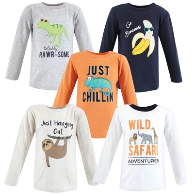 Hudson Baby Infant And Toddler Boy Long Sleeve T-Shirts, Cool Safari 11 Hudson Baby Infant And Toddler Boy Long Sleeve T-Shirts, Cool Safari - Image 11